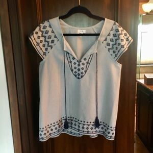 THML Embroidered Tassel Top